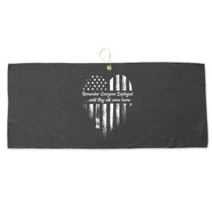 Remember Everyone Deployed Red Friday Large Microfiber Waffle Golf Towel