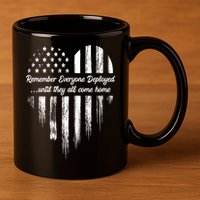 Remember Everyone Deployed Red Friday 11oz C Handle Ceramic Mug