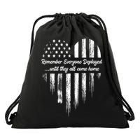 Remember Everyone Deployed Red Friday Drawstring Bag