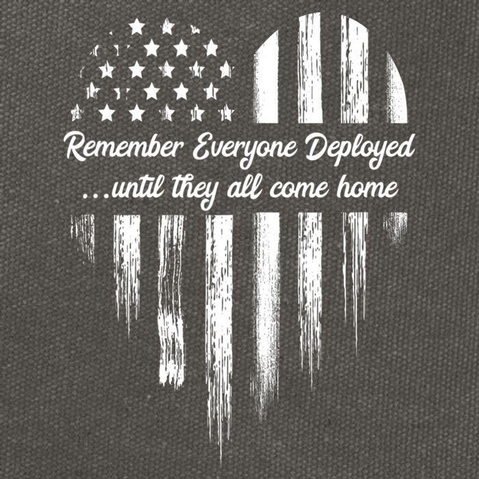 Remember Everyone Deployed Red Friday Cotton Canvas Backpack