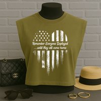 Remember Everyone Deployed Red Friday Garment-Dyed Women's Muscle Tee