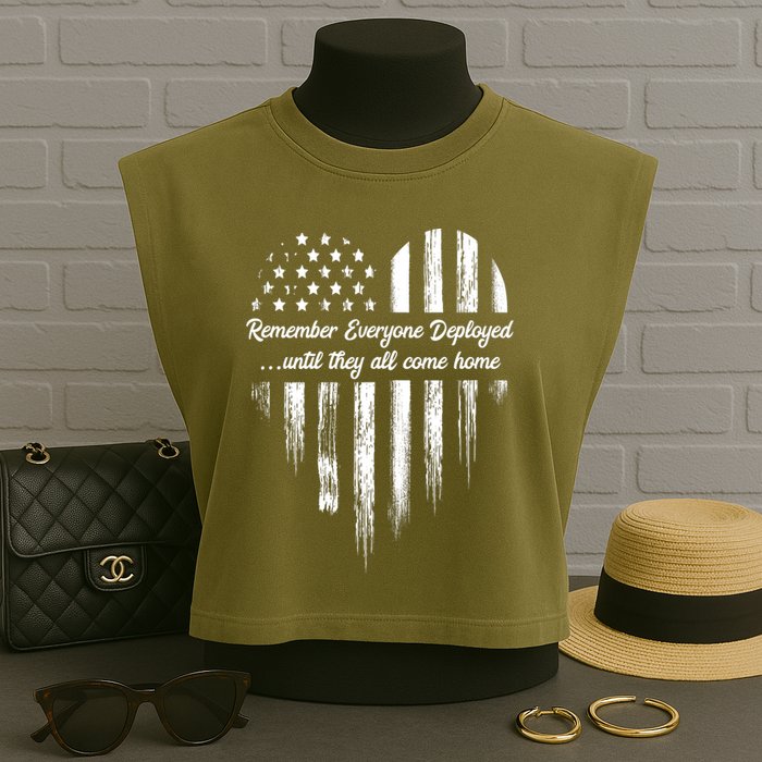 Remember Everyone Deployed Red Friday Garment-Dyed Women's Muscle Tee