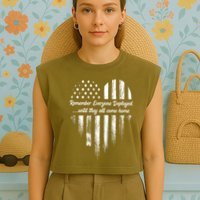 Remember Everyone Deployed Red Friday Garment-Dyed Women's Muscle Tee