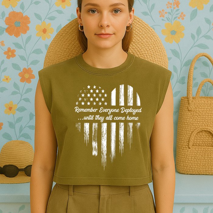 Remember Everyone Deployed Red Friday Garment-Dyed Women's Muscle Tee