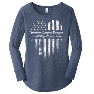 Remember Everyone Deployed Red Friday Women's Perfect Tri Tunic Long Sleeve Shirt