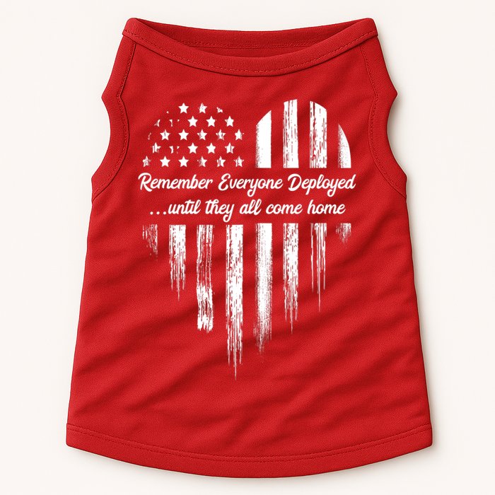 Remember Everyone Deployed Red Friday Doggie Tank