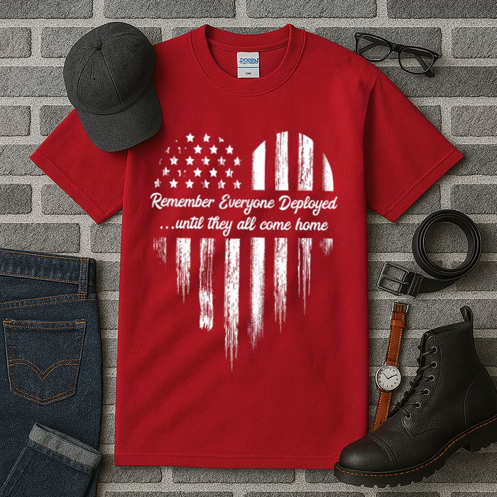 Remember Everyone Deployed Red Friday Tall T-Shirt