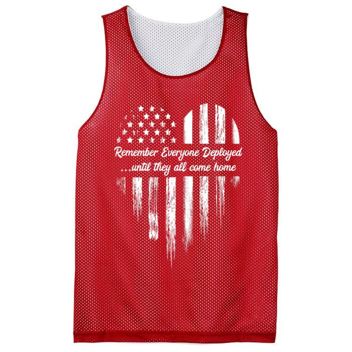 Remember Everyone Deployed Red Friday Mesh Reversible Basketball Jersey Tank