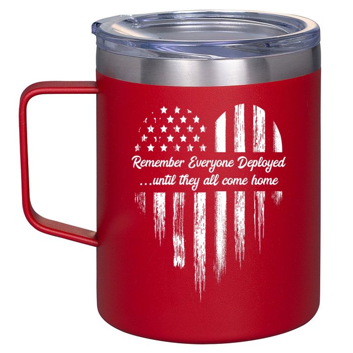 Remember Everyone Deployed Red Friday 12oz Stainless Steel Coffee Mug