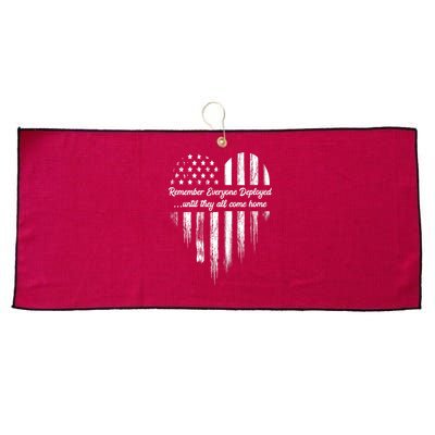 Remember Everyone Deployed Red Friday Large Microfiber Waffle Golf Towel