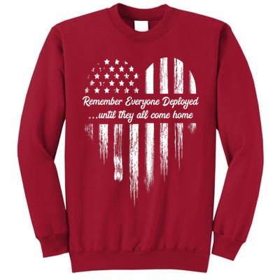 Remember Everyone Deployed Red Friday Tall Sweatshirt
