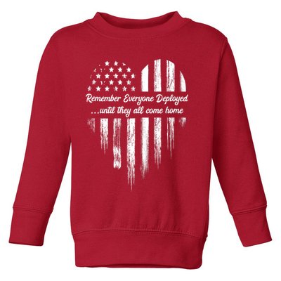 Remember Everyone Deployed Red Friday Toddler Sweatshirt