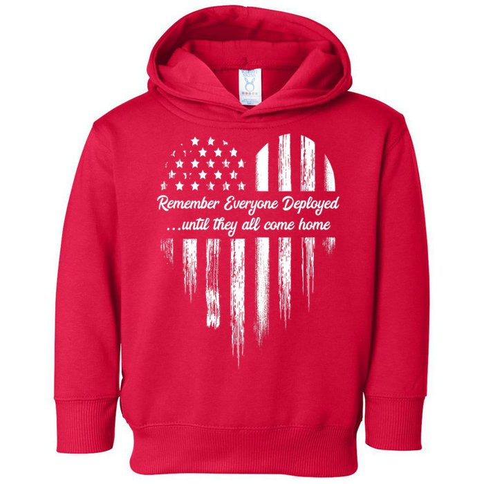 Remember Everyone Deployed Red Friday Toddler Hoodie