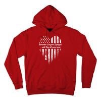 Remember Everyone Deployed Red Friday Tall Hoodie