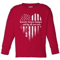 Remember Everyone Deployed Red Friday Toddler Long Sleeve Shirt