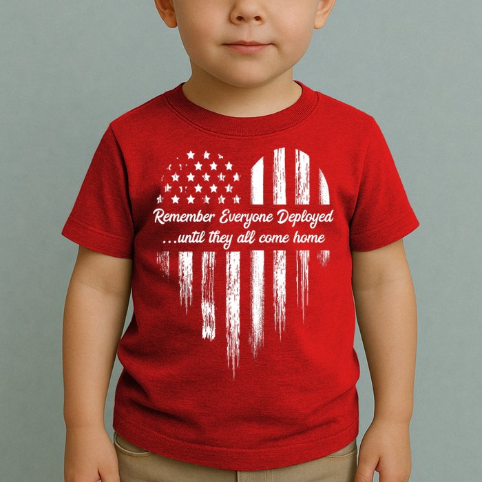 Remember Everyone Deployed Red Friday Toddler T-Shirt