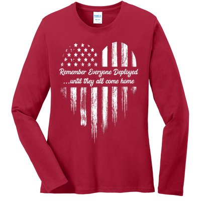 Remember Everyone Deployed Red Friday Ladies Long Sleeve Shirt