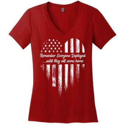 Remember Everyone Deployed Red Friday Women's V-Neck T-Shirt