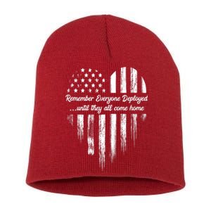 Remember Everyone Deployed Red Friday Short Acrylic Beanie