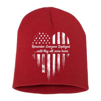 Remember Everyone Deployed Red Friday Short Acrylic Beanie