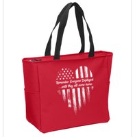 Remember Everyone Deployed Red Friday Zip Tote Bag