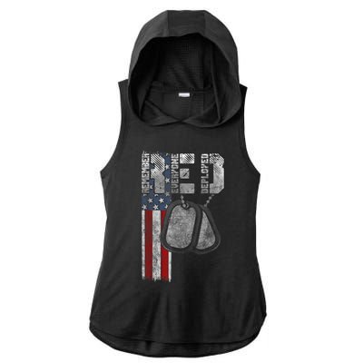 Remember Everyone Deployed Ladies PosiCharge Tri-Blend Wicking Draft Hoodie Tank