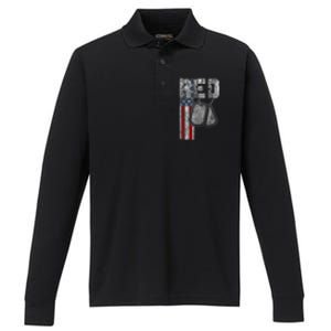 Remember Everyone Deployed Performance Long Sleeve Polo