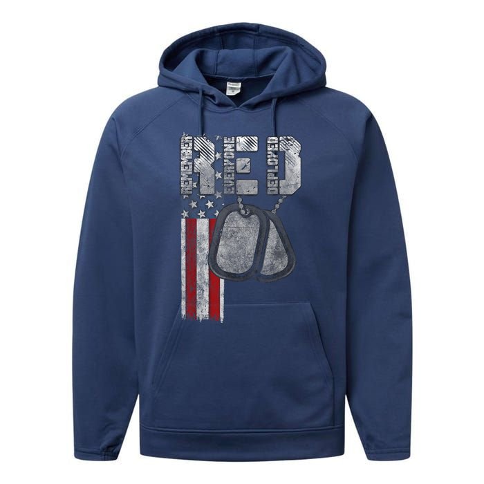 Remember Everyone Deployed Performance Fleece Hoodie