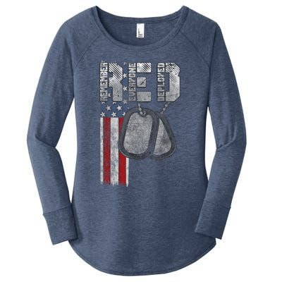 Remember Everyone Deployed Women's Perfect Tri Tunic Long Sleeve Shirt