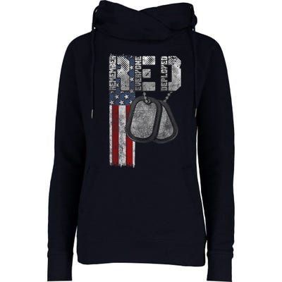 Remember Everyone Deployed Womens Funnel Neck Pullover Hood