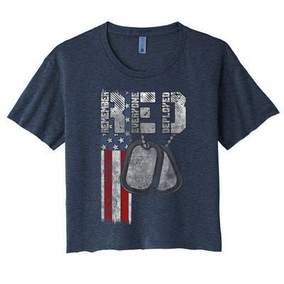 Remember Everyone Deployed Women's Crop Top Tee