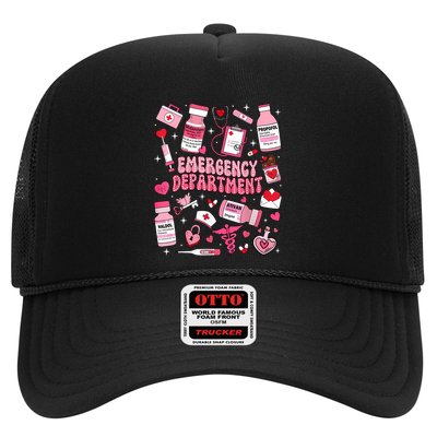 Retro Emergency Department Ed Er Nurse Valentines Day Women Trucker Hat