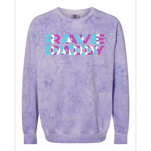 Rave Edm Daddy Music Festival Father Optical Trippy Illusion Colorblast Crewneck Sweatshirt