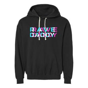 Rave Edm Daddy Music Festival Father Optical Trippy Illusion Garment-Dyed Fleece Hoodie