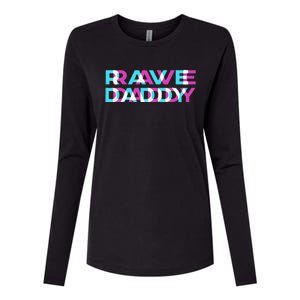 Rave Edm Daddy Music Festival Father Optical Trippy Illusion Womens Cotton Relaxed Long Sleeve T-Shirt