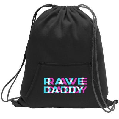 Rave Edm Daddy Music Festival Father Optical Trippy Illusion Sweatshirt Cinch Pack Bag