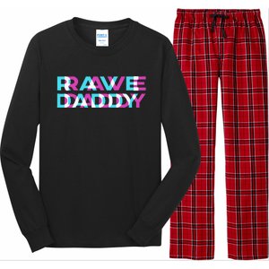 Rave Edm Daddy Music Festival Father Optical Trippy Illusion Long Sleeve Pajama Set