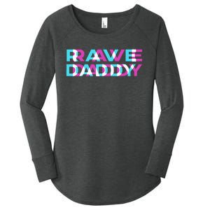 Rave Edm Daddy Music Festival Father Optical Trippy Illusion Women's Perfect Tri Tunic Long Sleeve Shirt