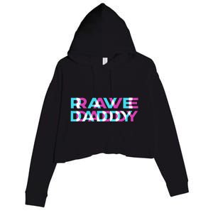 Rave Edm Daddy Music Festival Father Optical Trippy Illusion Crop Fleece Hoodie