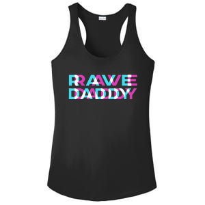 Rave Edm Daddy Music Festival Father Optical Trippy Illusion Ladies PosiCharge Competitor Racerback Tank