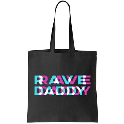 Rave Edm Daddy Music Festival Father Optical Trippy Illusion Tote Bag