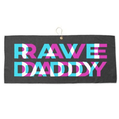 Rave Edm Daddy Music Festival Father Optical Trippy Illusion Large Microfiber Waffle Golf Towel