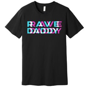 Rave Edm Daddy Music Festival Father Optical Trippy Illusion Premium T-Shirt