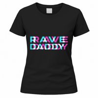 Rave Edm Daddy Music Festival Father Optical Trippy Illusion Women's T-Shirt