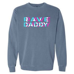 Rave Edm Daddy Music Festival Father Optical Trippy Illusion Garment-Dyed Sweatshirt