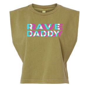 Rave Edm Daddy Music Festival Father Optical Trippy Illusion Garment-Dyed Women's Muscle Tee