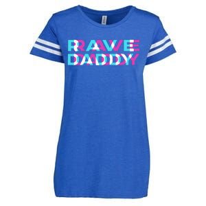 Rave Edm Daddy Music Festival Father Optical Trippy Illusion Enza Ladies Jersey Football T-Shirt