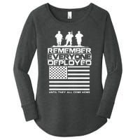 Remember Everyone Deployed R.E.D. Red Friday Military Women's Perfect Tri Tunic Long Sleeve Shirt