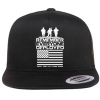 Remember Everyone Deployed R.E.D. Red Friday Military Flat Bill Trucker Hat