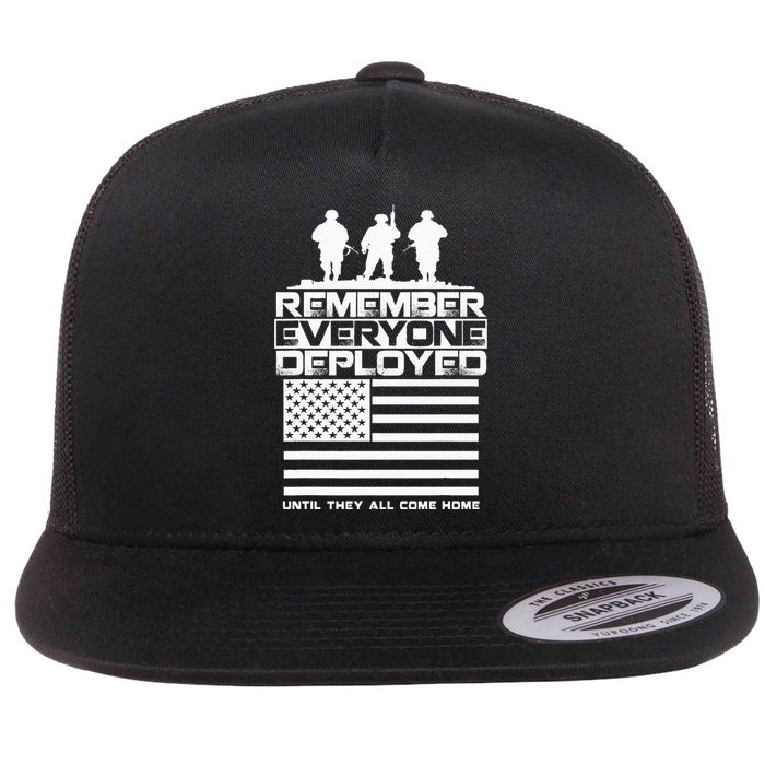 Remember Everyone Deployed R.E.D. Red Friday Military Flat Bill Trucker Hat